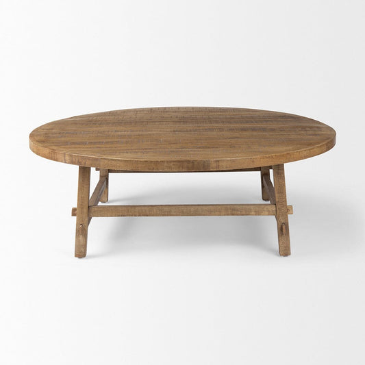 Mercana - Rosie 48.0L x 48.0W x 16.0H Round Medium Brown Wood Coffee Table - 69993 view 2