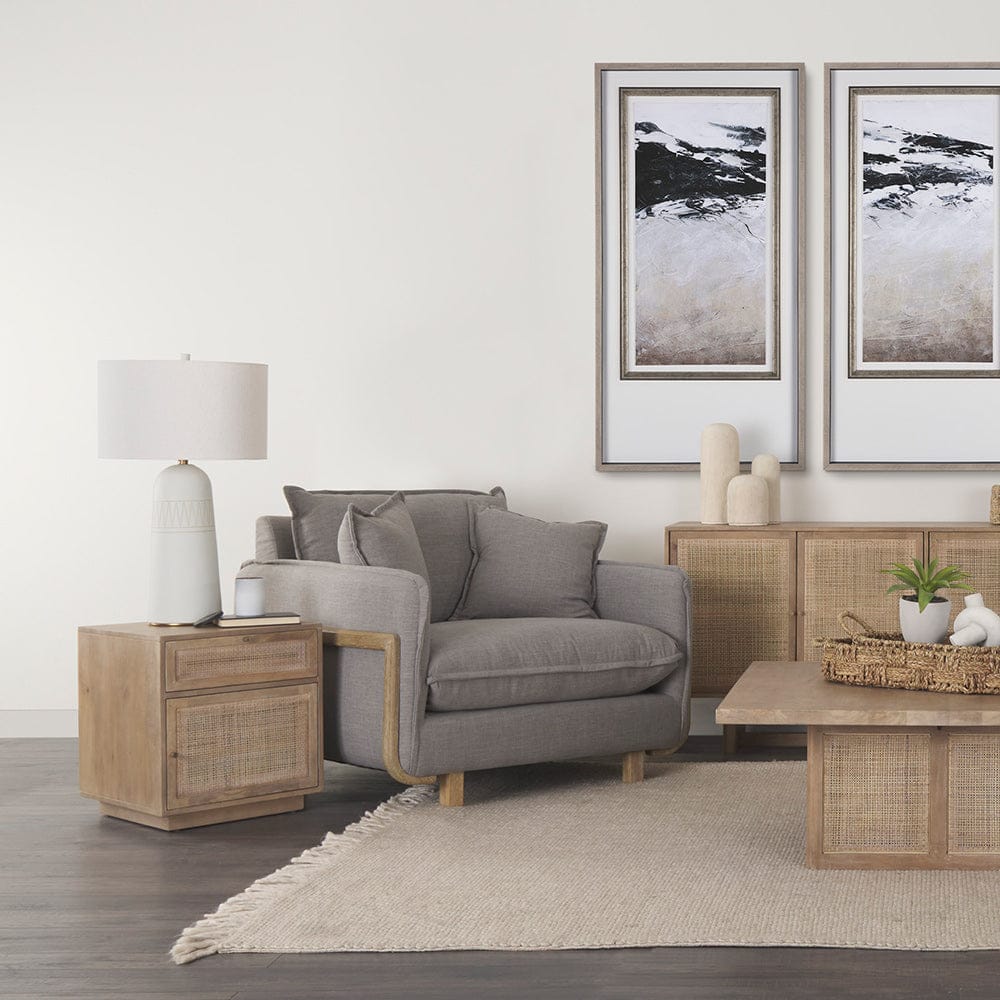 Mercana - Roy II Flint Gray Upholstered and Brown Wood Frame Arm Chair - 68714 view 13