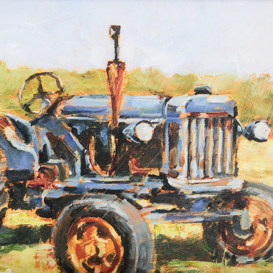 Mercana - Rustic Tractors III by Mercana Studio Hand Embellished Textured Framed Art Print Matted under Glass - 13986 view 2