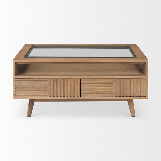 Mercana - Sable 38.0L x 27.0W x 18.0H Light Brown Wood Coffee Table - 69890 view 2