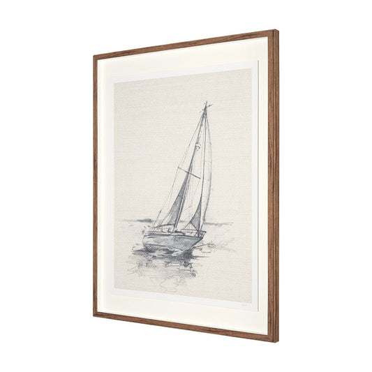 Mercana - Sail Away II by Mercana Studio a Hand Embellished Framed Art Print Matted under Glass - 15783 view 2