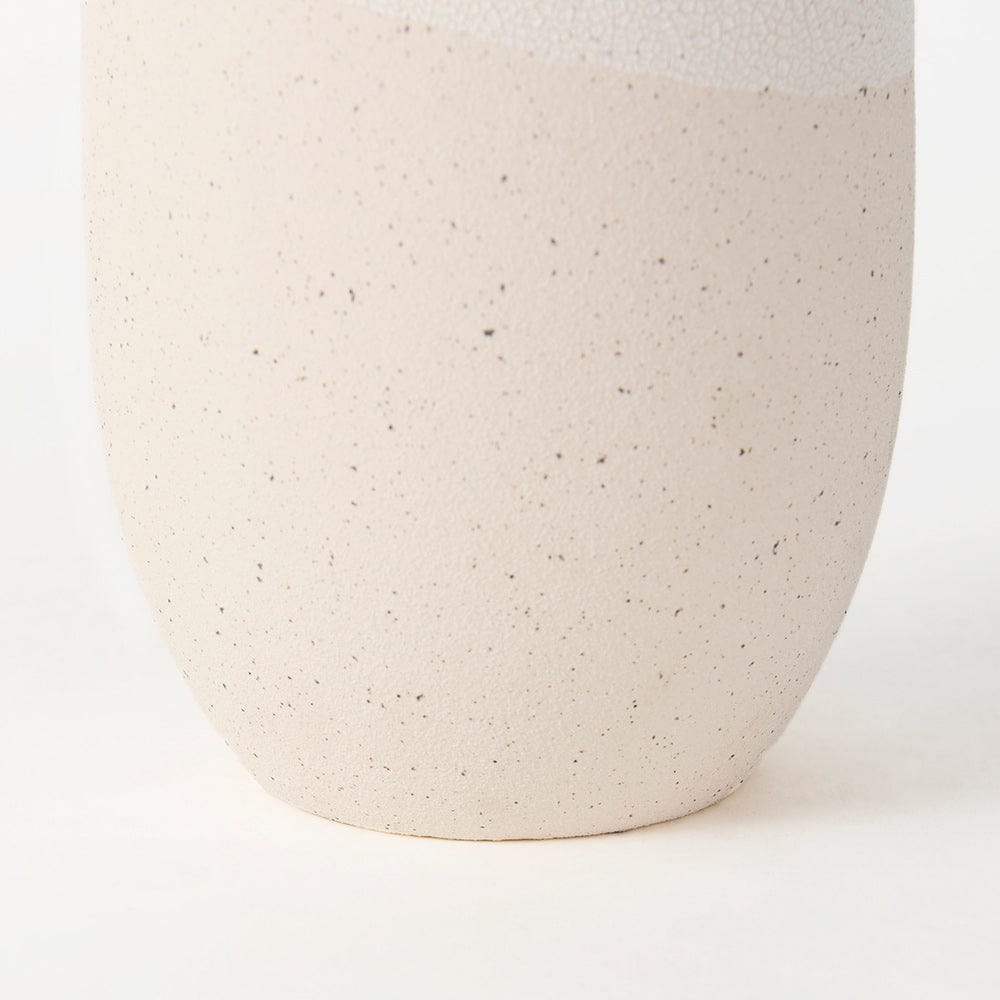 Mercana - Salar 5.9L x 5.9W x 14.0H Cream Conical Crackled Ceramic Vase - 69476 view 7