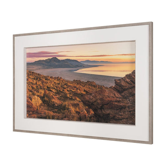 Mercana - Salt Lake Sunrise by Gary Blatter a Hand Embellished Framed Art Print Matted under Glass - 15505 view 2