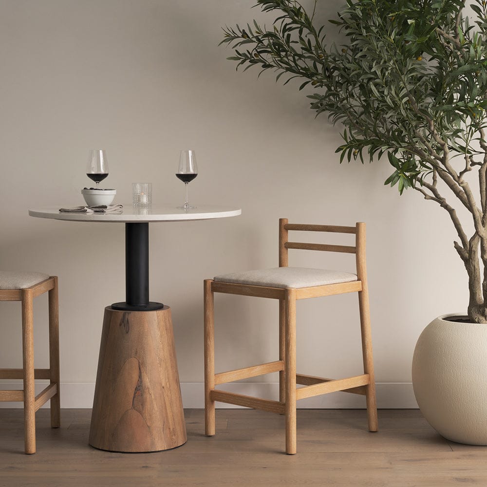Mercana - Sam Counter Stool W/ Light Brown Wood Frame and Beige Upholstered Seat - 70592_CLOSEOUT view 12