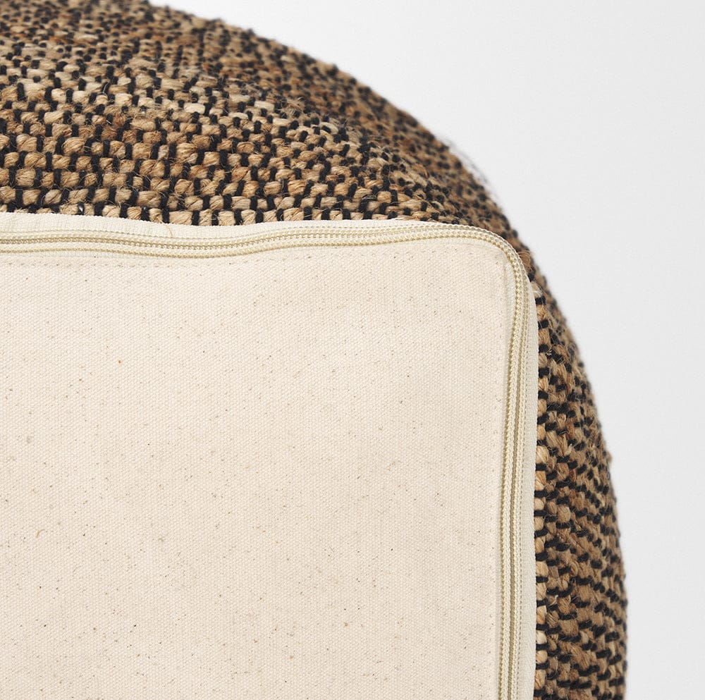 Mercana - Samiya Jute w/ White Cotton Pouf - 70760_CLOSEOUT view 8