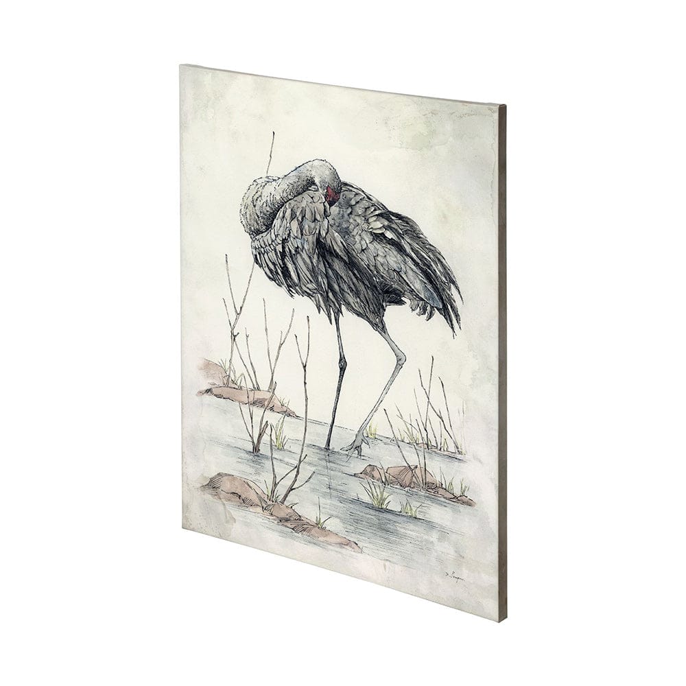Mercana - Sandhil Crane by Mercana Studio a Hand Embellished Textured Canvas - 101184-L view 1