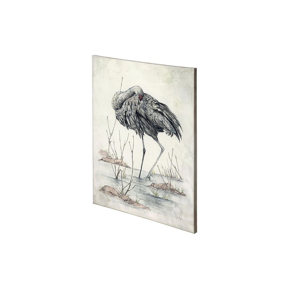 Mercana - Sandhil Crane by Mercana Studio a Hand Embellished Textured Canvas - 101184-S view 1