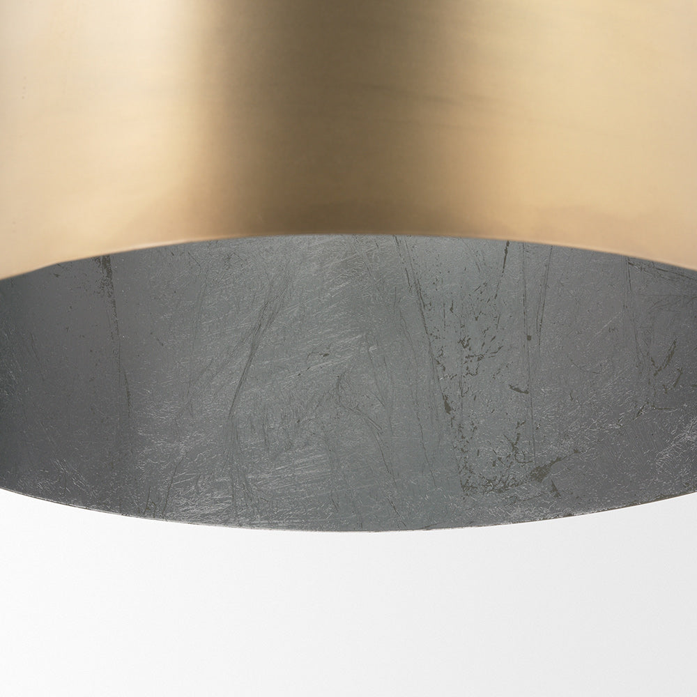 Mercana - Sanne Antiqued Gold Metal w/ Silver Foil Large Pendant Light - 70757 view 8