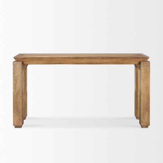 Mercana - Sapphira Brown Wood Tapered Top Console Table - 70775-AB view 2