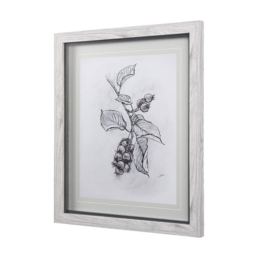Mercana - Saskatoonberry by Mercana Studio Hand Embellished Framed Art Print Matted under Glass - 14074 view 2