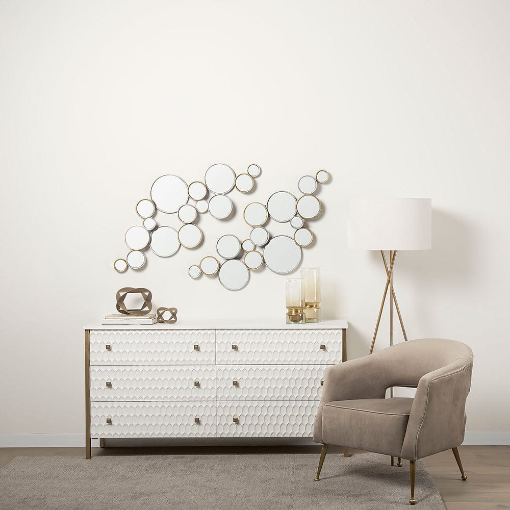 Mercana - Savannah White Fir Veneer w/ Gold Metal Accents 6-Drawer Sideboard - 69759_CLOSEOUT view 14