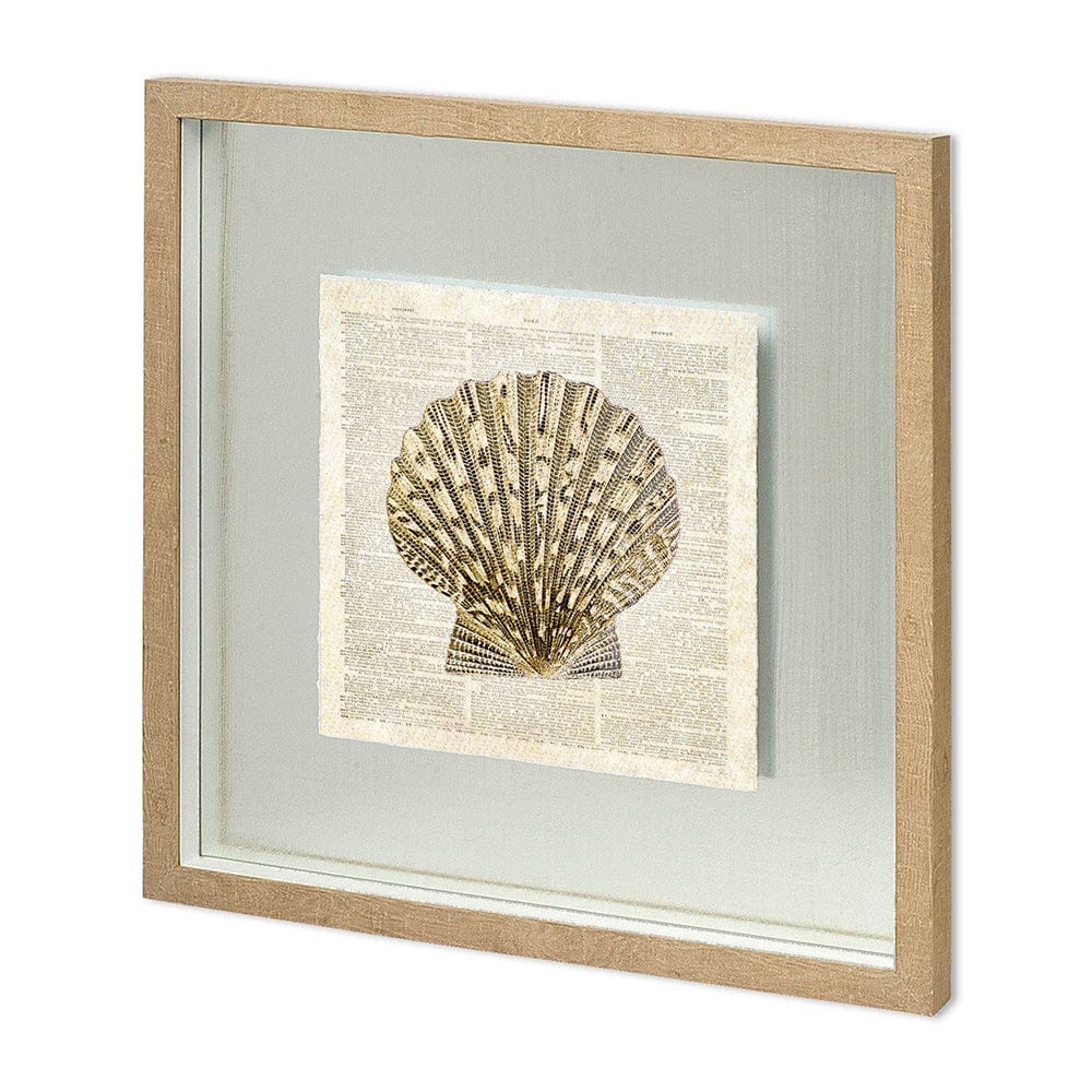 Mercana - Scallop Shell Pages by Christopher James Hand Embellished Framed Art Print Matted under Glass - 11474 view 1