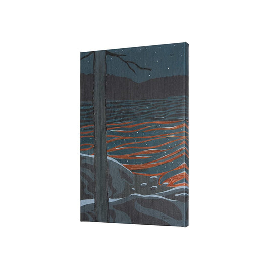 Mercana - Sea bay at nitght I by Mercana Studio a Hand Embellished Textured Canvas - 102209-S view 2