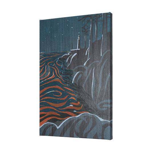 Mercana - Sea bay at nitght III by Mercana Studio a Hand Embellished Textured Canvas - 102211-L view 2