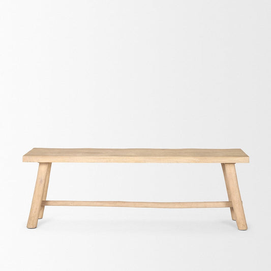 Mercana - Sekou Light Brown Wooden Craftsman Bench - 70784_CLOSEOUT view 2