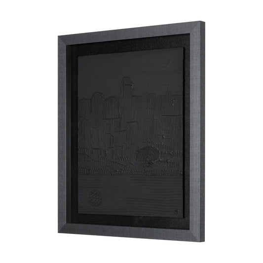 Mercana - Shadow of the City II by Mercana Studio Hand Embellished Textured Framed Art Print Matted under Glas - 14889 view 2