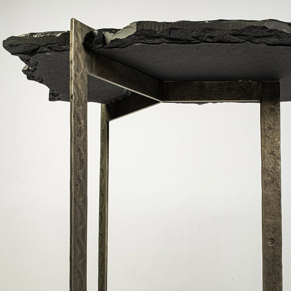 Mercana - Shale III 50L x 20W Black Live-Edge Slate and Iron Console Table - 69050-AB_CLOSEOUT view 10