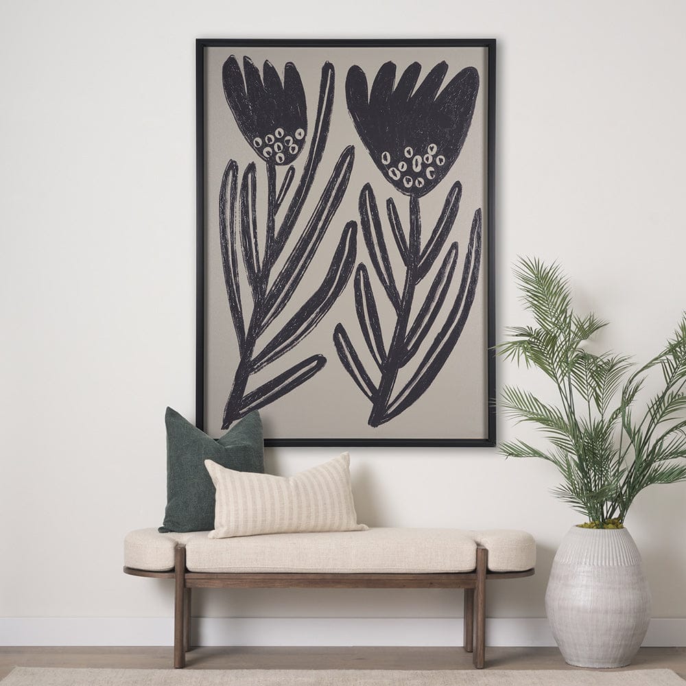 Mercana - Simple Floral-Grow by Mercana Studio a Hand Embellished Textured Framed Art Print - 15080 view 8