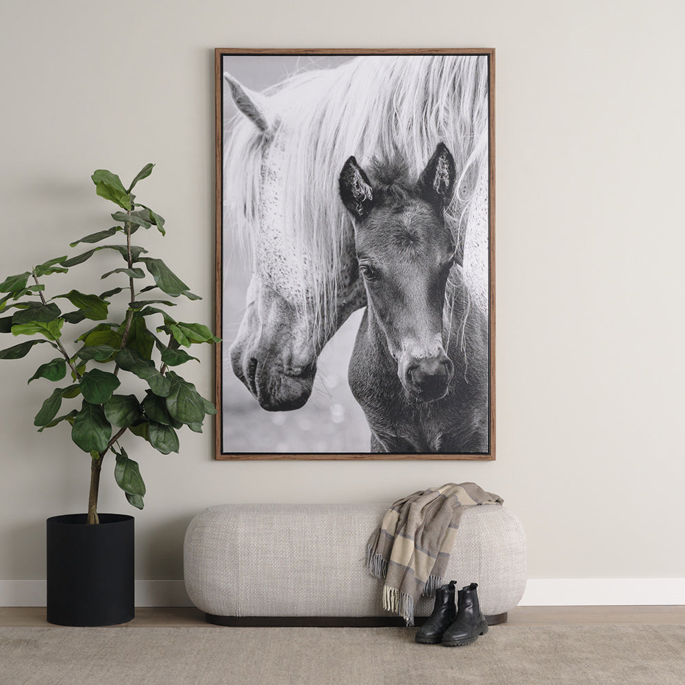 Mercana - Siren Gray Fabric w/ Dark Brown Wood Oblong Bench - 70810 view 9