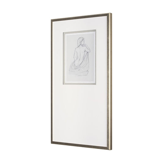 Mercana - Sitting Model I by Mercana Studio a Hand Embellished Framed Art Print Matted under Glass - 15565 view 2