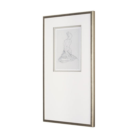 Mercana - Sitting Model II by Mercana Studio a Hand Embellished Framed Art Print Matted under Glass - 15566 view 2