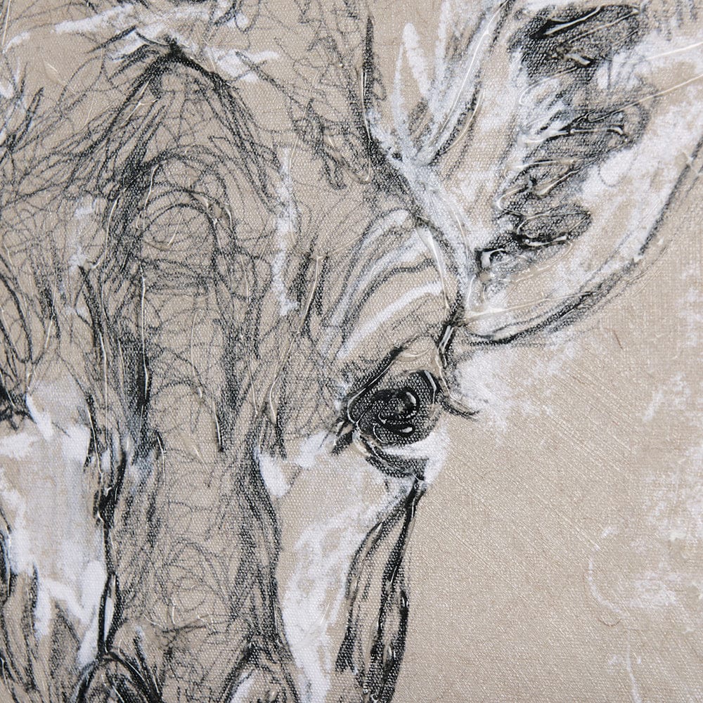 Mercana - Sketch of animal IV Giraffe by Mercana Studio a Hand Embellished Textured Canvas - 102353-S view 7