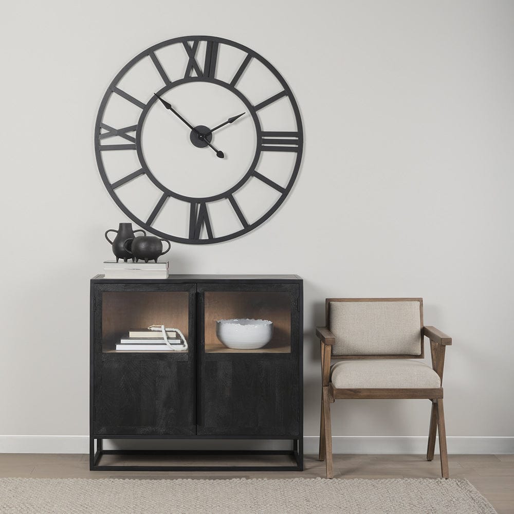Mercana - Sloan Black Wood W/Black Metal Frame Accent Cabinet - 69887 view 12