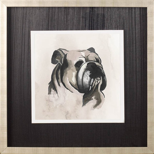 Mercana - Small Inked Dogs III by Grace Popp a Hand Embellished Textured Framed Art Print Matted under Glass - 10428 view 2