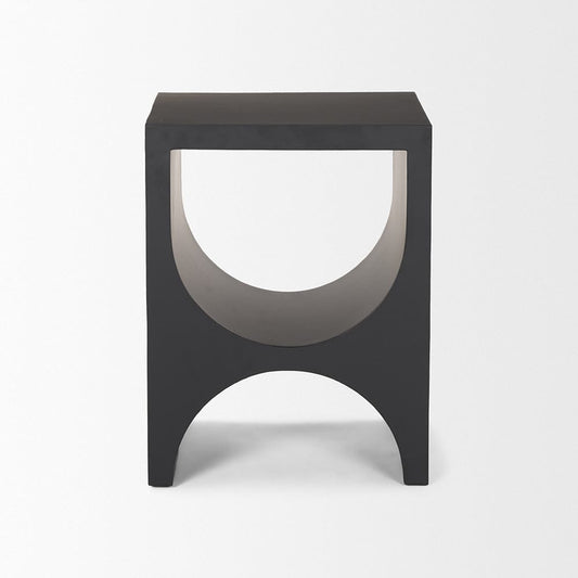 Mercana - Sobi Matte Black Square Metal Side Table - 70746 view 2