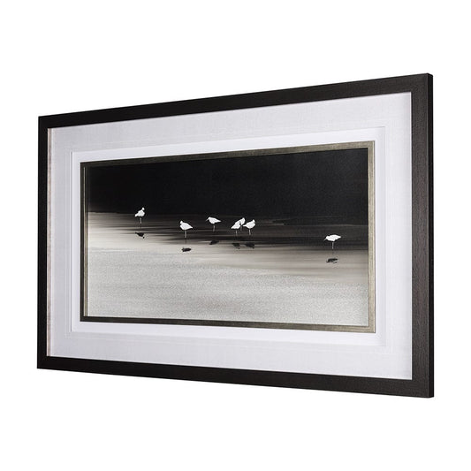 Mercana - Social by Mercana Studio a Hand Embellished Textured Framed Art Print Matted under Glass - 14540 view 2