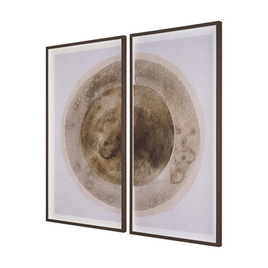 Mercana - Soft Eclipse by Mercana Studio a Hand Embellished Framed Art Print Matted under Glass (Set of 2) - 15568 view 2