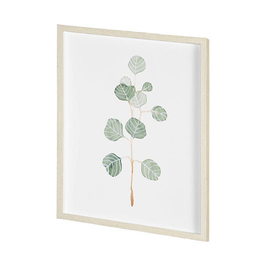 Mercana - Soft Eucalyptus Branch II by Emma Scarvey Hand Embellished Framed Art Print Matted under Glass - 13366 view 2