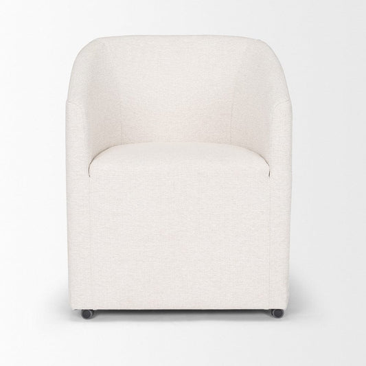 Mercana - Sondra Oatmeal Performance Fabric Upholstered Club Dining Chair - 70807 view 2