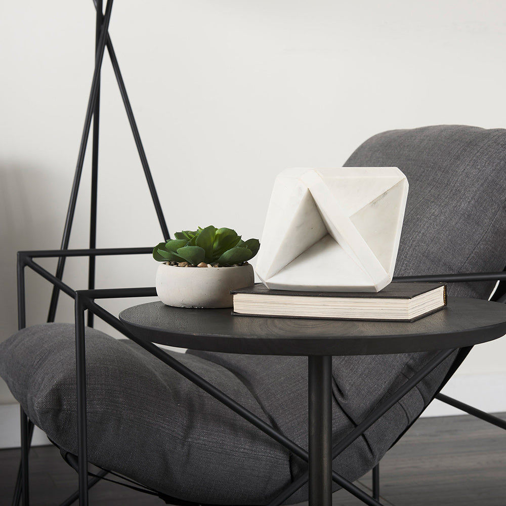 Mercana - Sophia 5.5 L x 5.5 W x 8.5 H White Marble Decor Stand - 69225_CLOSEOUT view 9