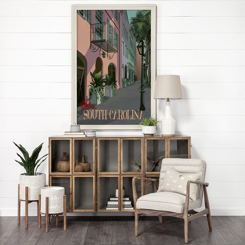 Mercana - South Carolina Go USA XL by Mercana Studio Hand Embellished Decograph Framed Art Print under Glass - 15793 view 5
