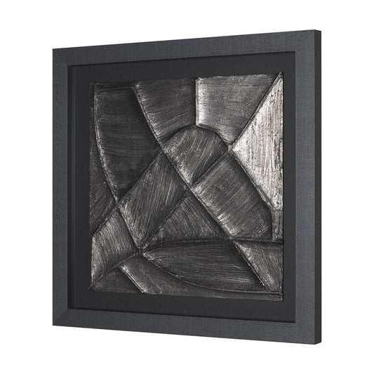 Mercana - Spelter by Studio M a handmade Original Framed 3D Textured Artwork under Glass - 15542 view 2