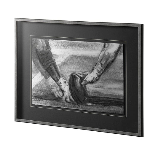 Mercana - Sports Collection Football by Mercana Studio Hand Embellished Framed Art Print Matted under Glass - 14035 view 2