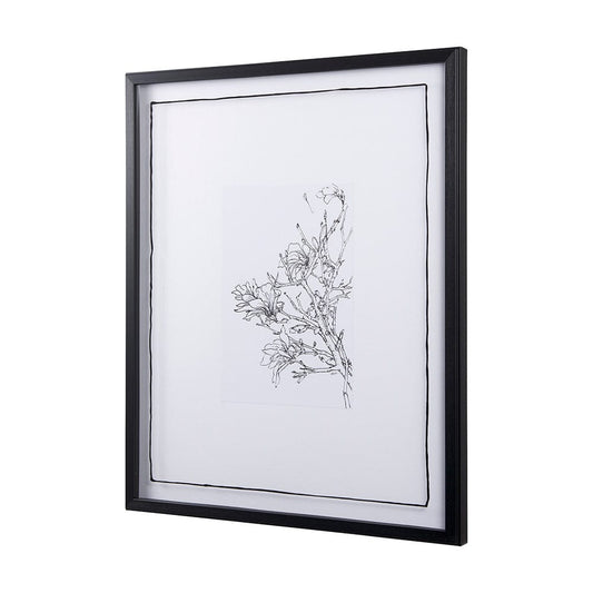 Mercana - Spring Blooming VI by Mercana Studio a Hand Embellished Textured Framed Art Print Matted under Glass - 14079 view 2