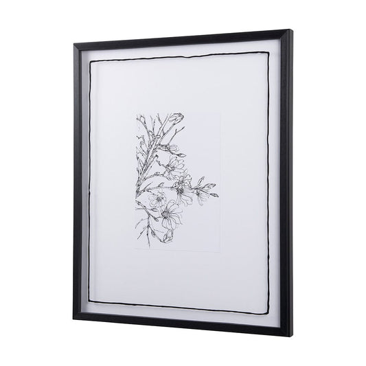 Mercana - Spring Blooming X by Mercana Studio a Hand Embellished Textured Framed Art Print Matted under Glass - 14083 view 2