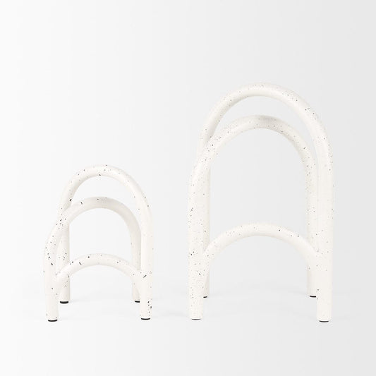 Mercana - Springe White & Gray Speckled Arch Decorative Object (Set of 2) - 70531 view 2
