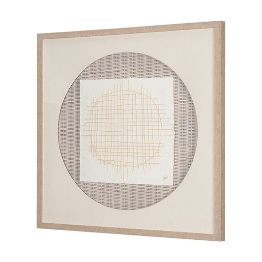 Mercana - String Net I by Studio M a handmade Original Framed 3D Textured Artwork under Glass - 15147 view 2