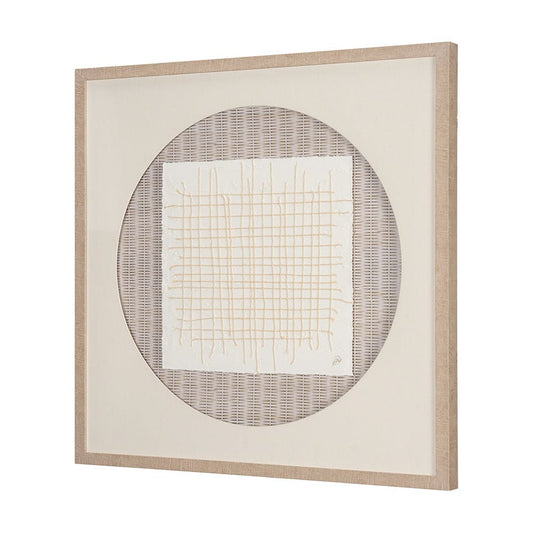 Mercana - String Net II by Studio M a handmade Original Framed 3D Textured Artwork under Glass - 15148 view 2