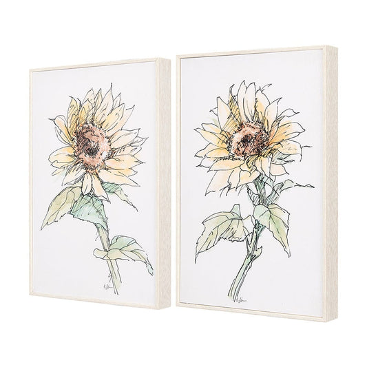 Mercana - Sunflower I by Mercana Studio a Hand Embellished Textured Framed Art Print - 13655 view 2