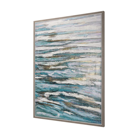 Mercana - Sunshine Glare on The Waves I by Mercana Studio a Hand Embellished Textured Framed Canvas - 102576-FL view 2