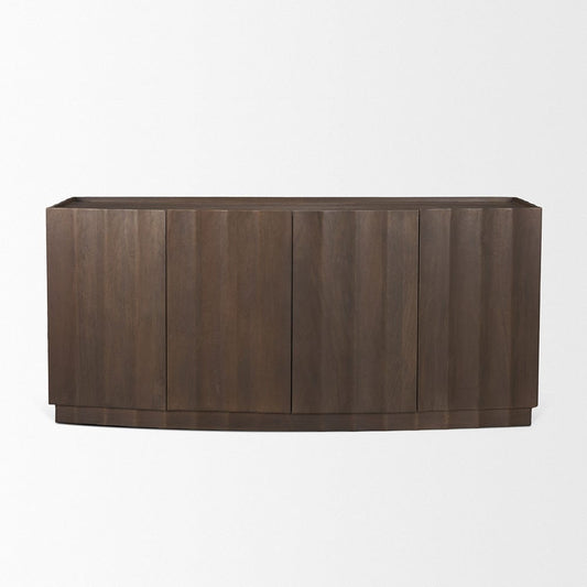 Mercana - Swanson Dark Brown Wooden Scalloped Sideboard - 71007 view 2