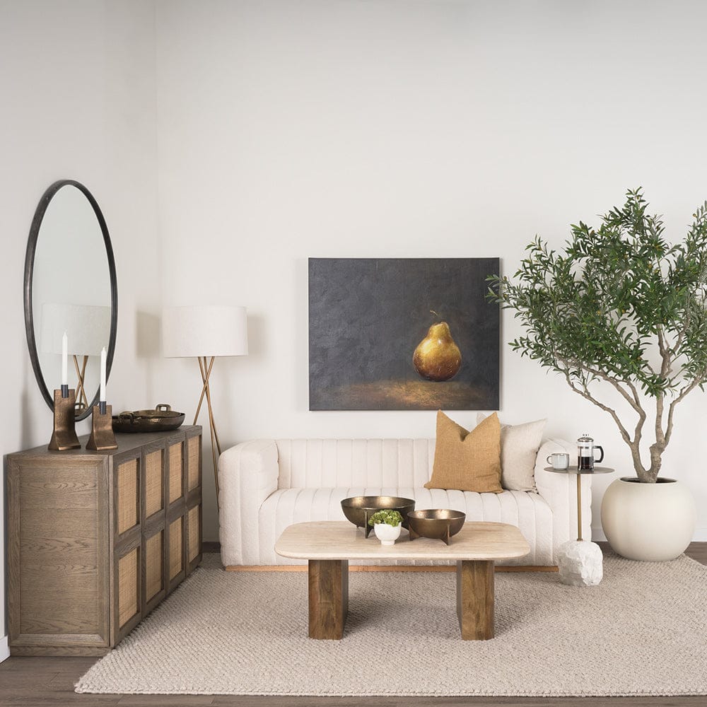 Mercana - Symona Travertine and Mango Wood Rectangle Coffee Table - 70880-AB view 10