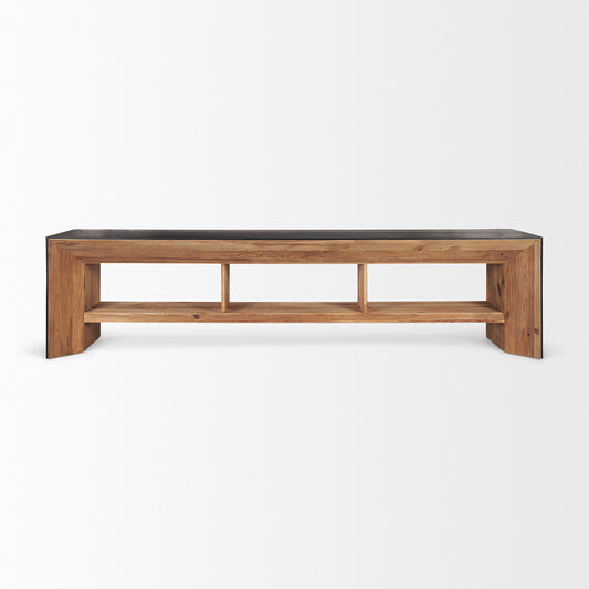 Mercana - Tabor Natural Wood w/ Black Oak Waterwall Media Console - 70894 view 2