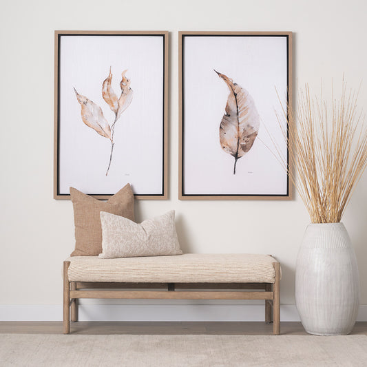 Mercana - Tadi Rectangular Dark Brown Wood w/ Rug Seat Bench - 70845 view 2