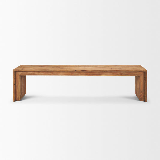 Mercana - Tahira Rectangular Recycled Wooden Bench - 70896 view 2