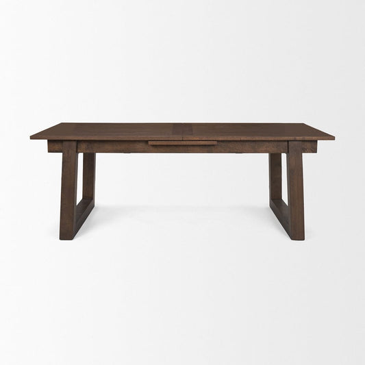 Mercana - Takota Dark Brown Rectangular Oak Wood w/ Birch Wood Legs Extendable Dining Table - 70890-AB view 2